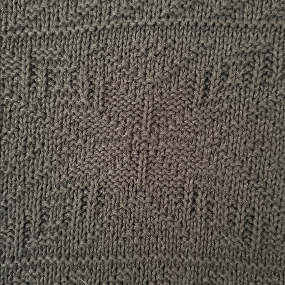 VTG 90s Aeropostale Chunky Crewneck Sweater Blue Snowflake Cotton/Ramie Korea XL - Picture 7 of 14